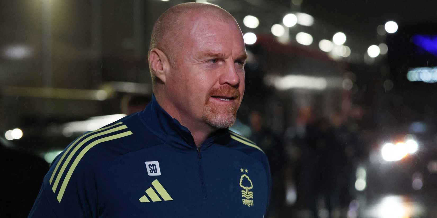 Nottingham Forest's manager Sean Dyche arrives at the stadium before the match