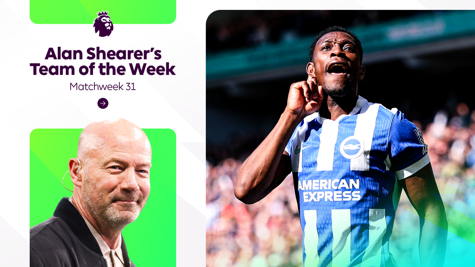 Alan Shearer’s Team of the Week for Matchweek 31 Alan Shearer's Team of the Week for Matchweek 31