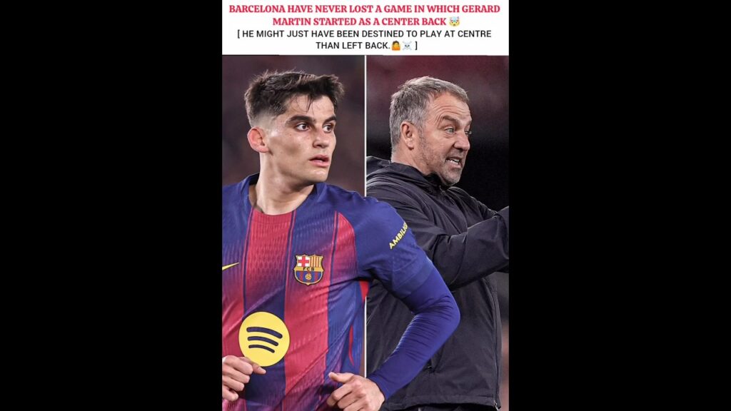 He has really improved a lot 🤷☠️ #football #hansiflick #gerardmartin #viral #shorts #barcelona #edit