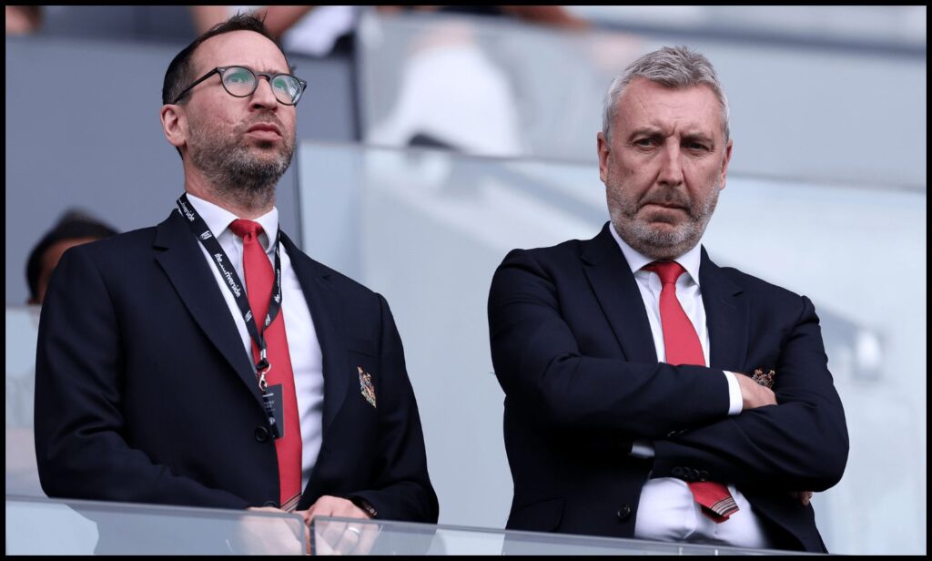 Jason Wilcox watches on from the stands at Craven Cottage.