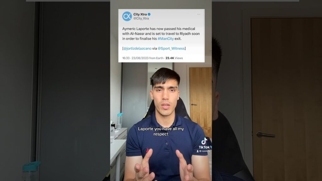 SMH AYMERIC LAPORTE TO SAUDI ARABIA 🚨😭 #football #shorts