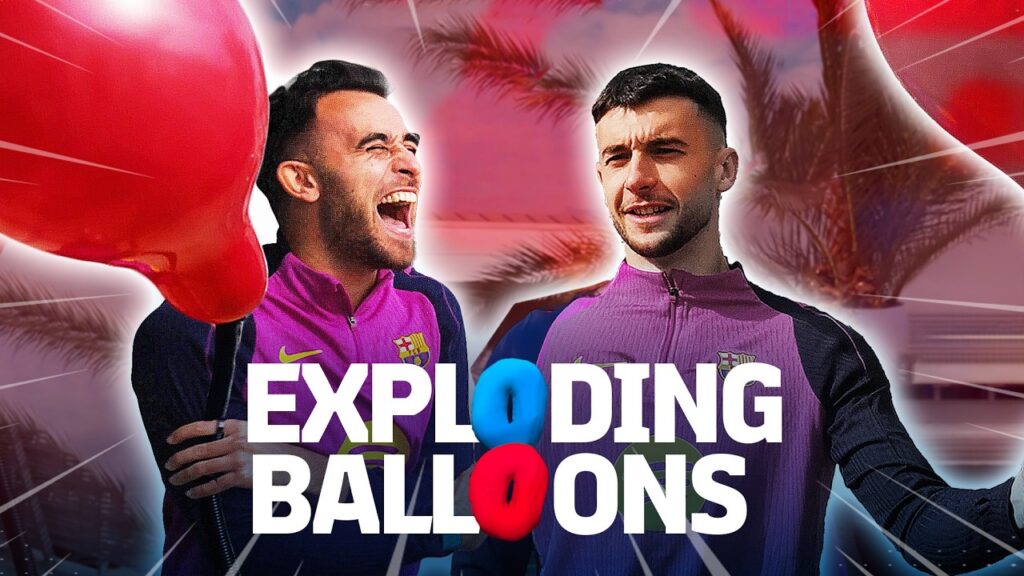🎈💥 BOOM! EXPLODING BALLOONS CHALLENGE WITH ERIC GARCIA & JOAN GARCIA | FC Barcelona 🔵🔴