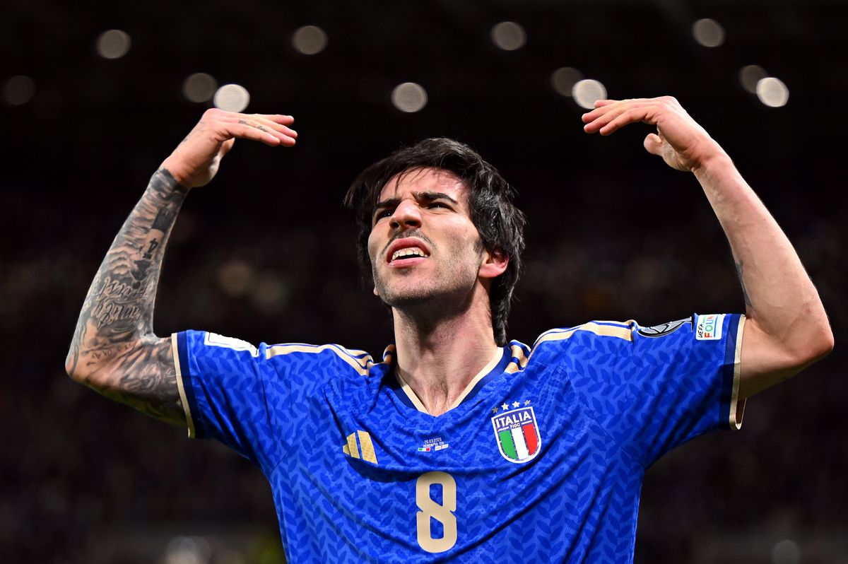 Sandro Tonali during an Italy game