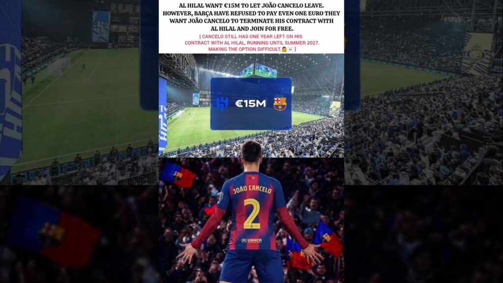 We really need Cancelo in the team 🤷☠️#football #barcelona #joaocancelo#viral#shorts#hansiflick#edit