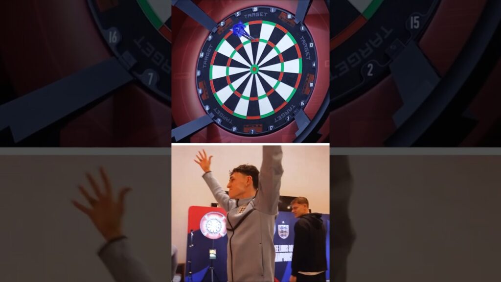 Phil Foden hits a 180 🎯🤯 (via england/IG)