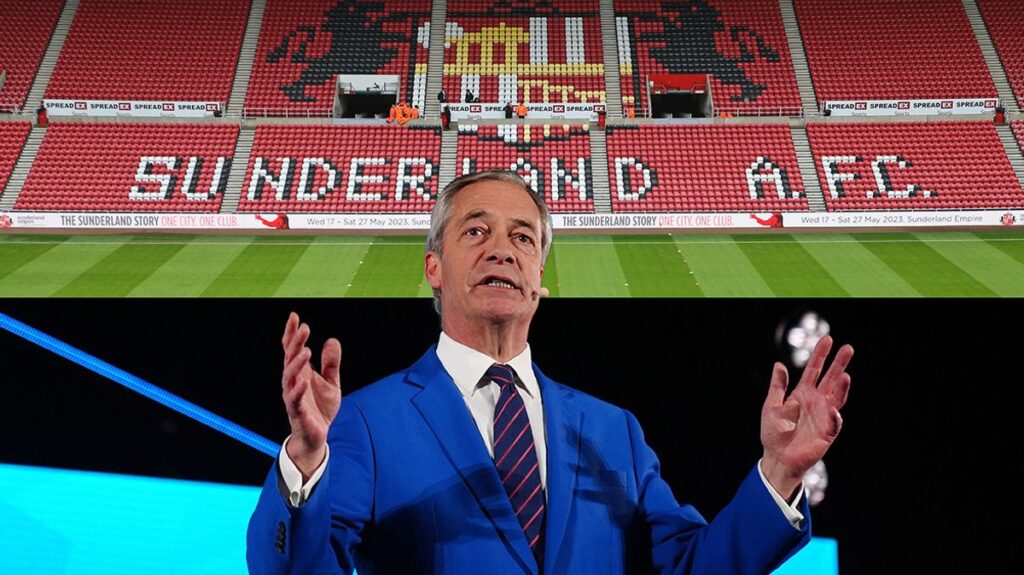 Nigel Farage makes Sunderland visit claim days after Ipswich Town trip caused furious backlash