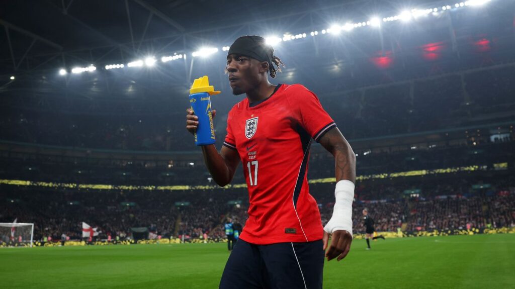 Noni Madueke spotted in knee brace as Arsenal injury concerns mount