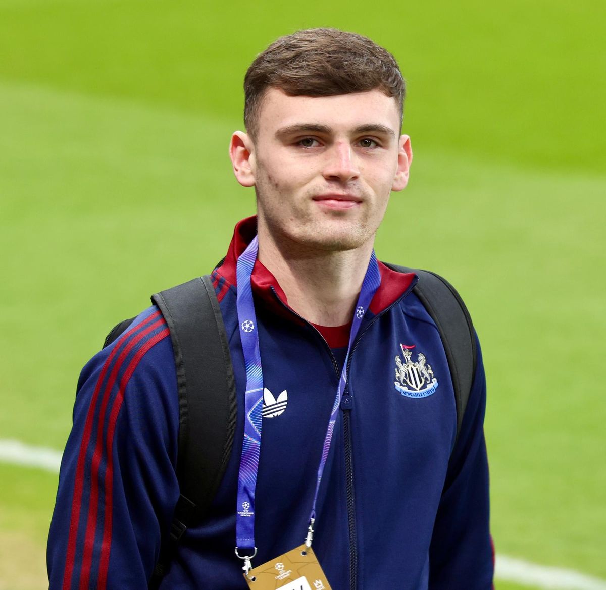 Newcastle United goalkeeper Aidan Harris ahead of the club's Champions League clash against Barcelona