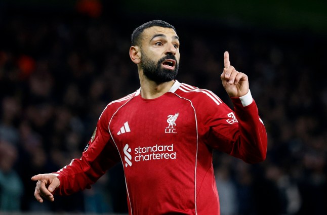 Soccer Football - Premier League - Wolverhampton Wanderers v Liverpool - Molineux Stadium, Wolverhampton, Britain - March 3, 2026 Liverpool's Mohamed Salah reacts Action Images via Reuters/Peter Cziborra EDITORIAL USE ONLY. NO USE WITH UNAUTHORIZED AUDIO, VIDEO, DATA, FIXTURE LISTS, CLUB/LEAGUE LOGOS OR 'LIVE' SERVICES. ONLINE IN-MATCH USE LIMITED TO 120 IMAGES, NO VIDEO EMULATION. NO USE IN BETTING, GAMES OR SINGLE CLUB/LEAGUE/PLAYER PUBLICATIONS. PLEASE CONTACT YOUR ACCOUNT REPRESENTATIVE FOR FURTHER DETAILS..