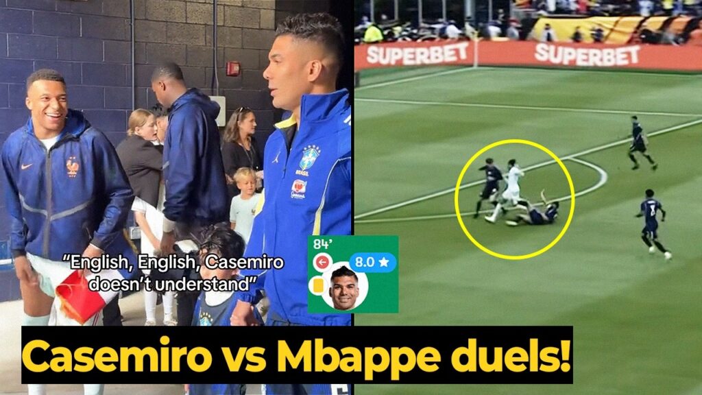 Casemiro DID THIS to Mbappe in intense duels against France!