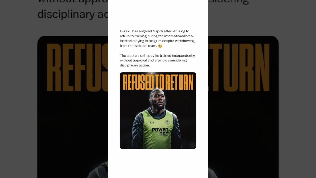 Lukaku Sparks Napoli Fury 🔥