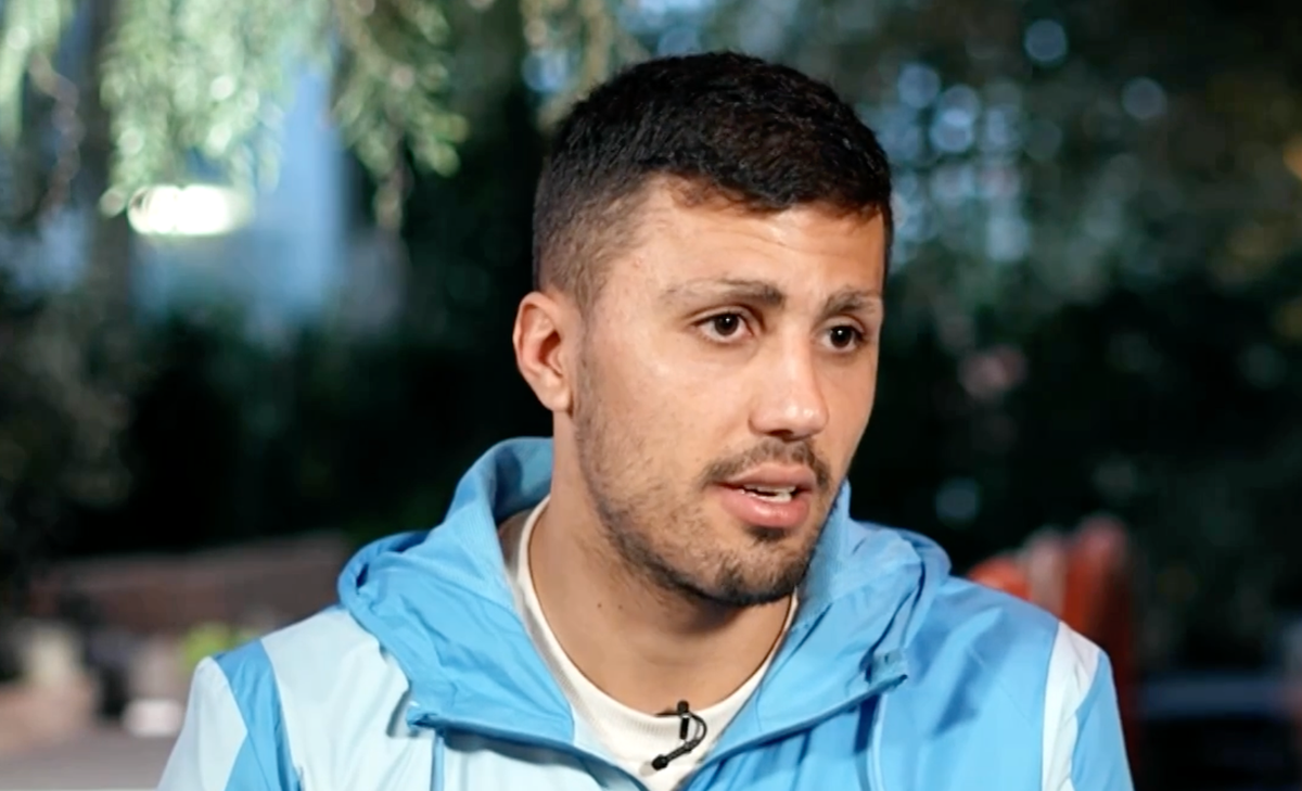 Rodri speaking to Sky Sports