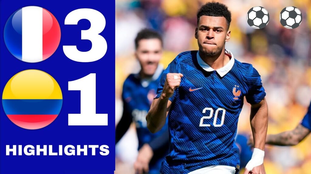 france vs colombia 3-1 highlights & Goals • Marcus Thuram Goal & Désiré Doué 2 Goal