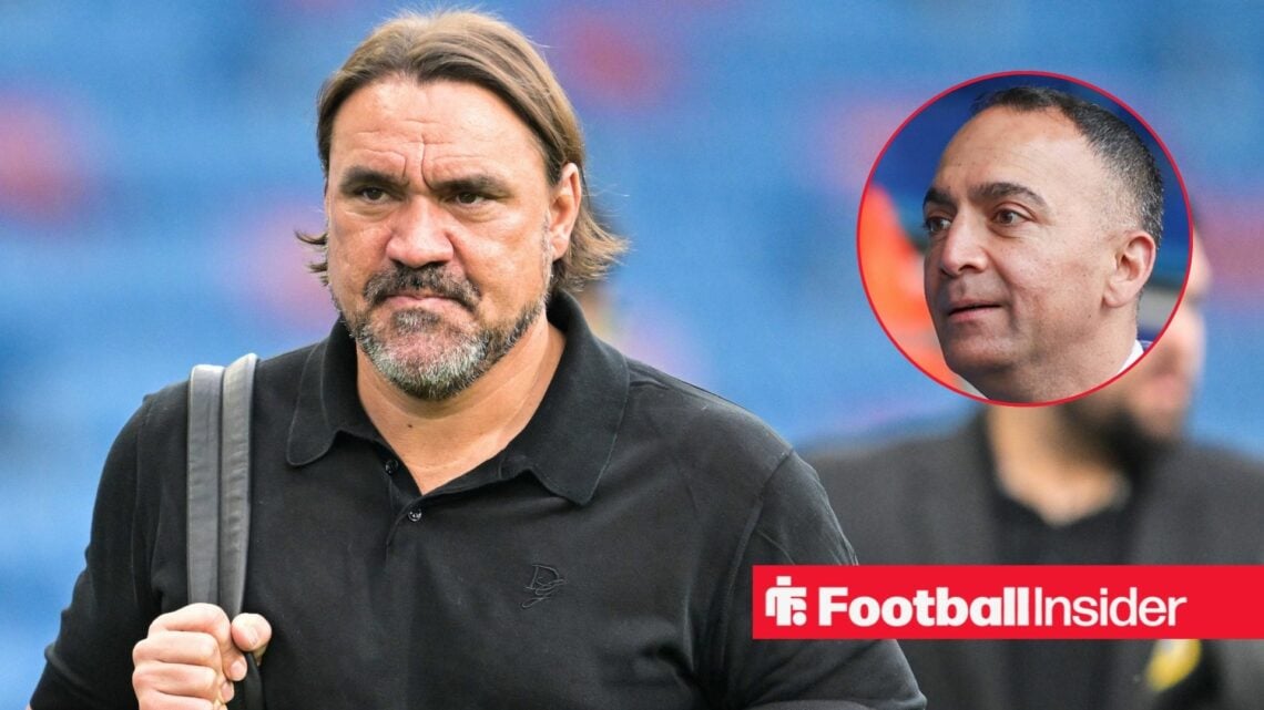 Leeds United manager Daniel Farke with chairman Paraag Marathe