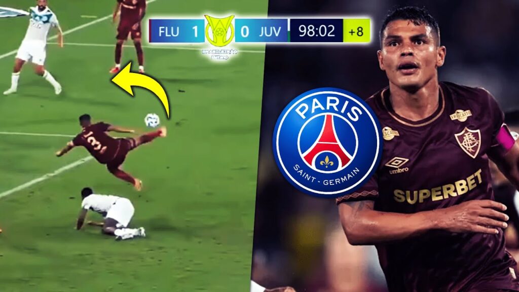 THIAGO SILVA MARQUE UN JOLI BUT EN CISEAU ACROBATIQUE... FLUMINENSE 1-0 JUVENTUDE : 41 ANS ! (bonus)