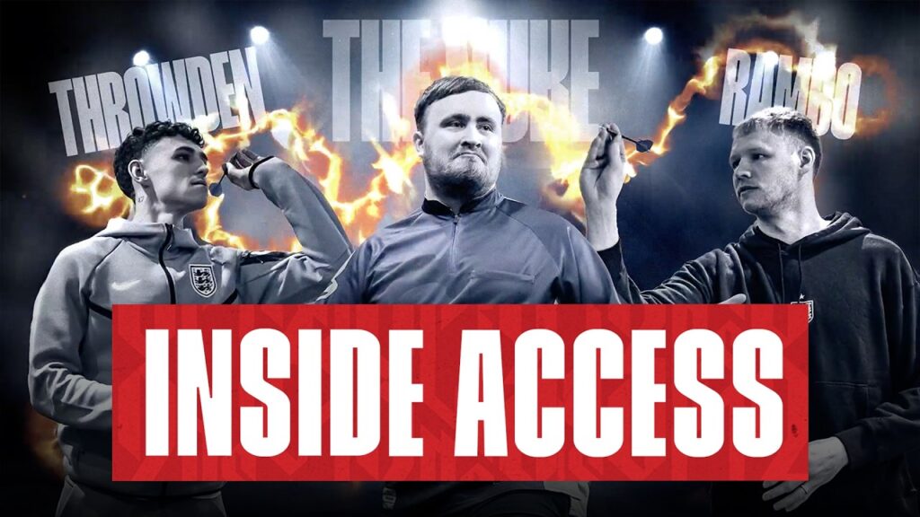 Luke Littler takes on The Three Lions 🎯 Phil Foden throws a 180 | Inside Access