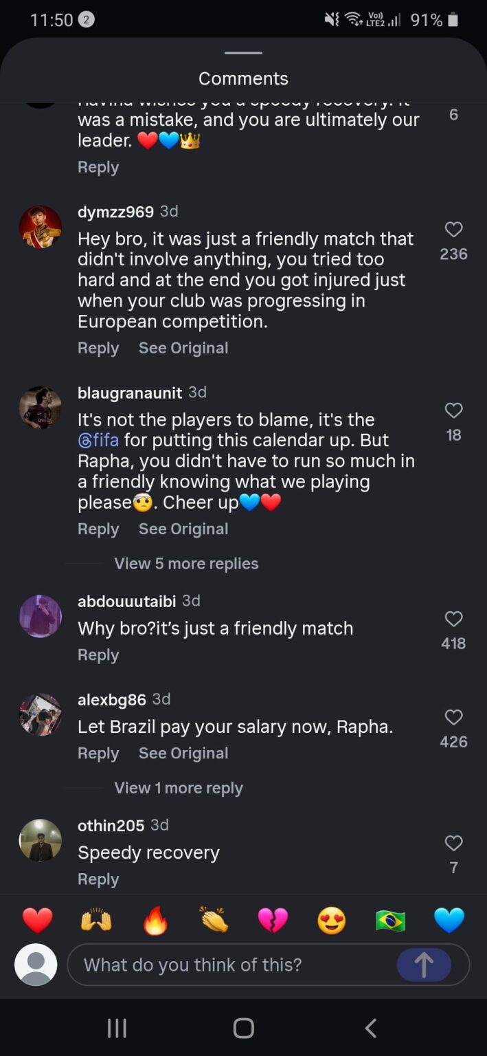 WHY ARE WE blaming raphina for his injury??, is our fanbase even real??.