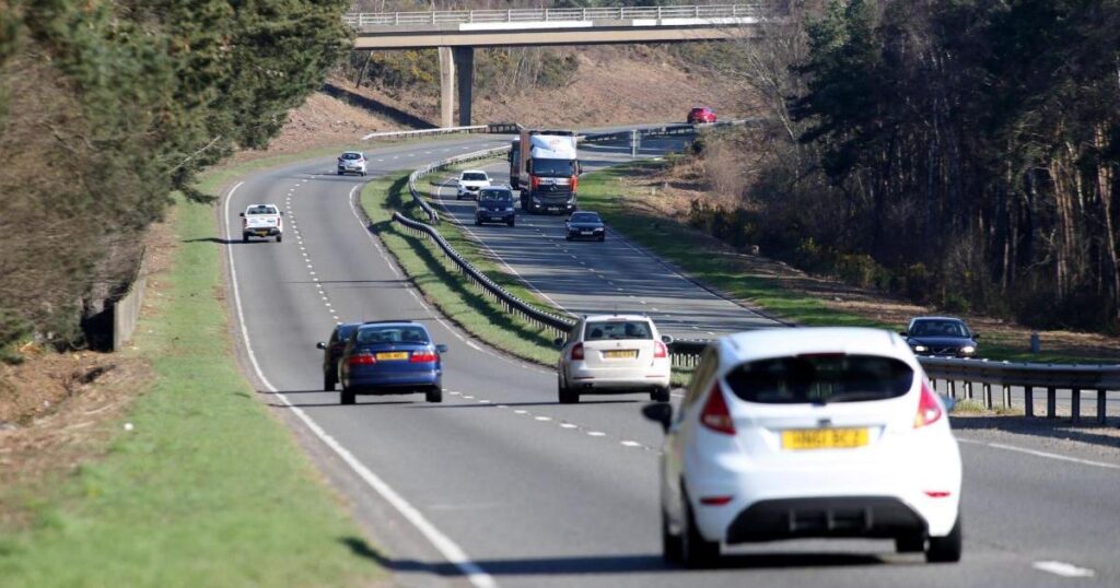 Vehicle crashes on A338 Spur Road near Blackwater