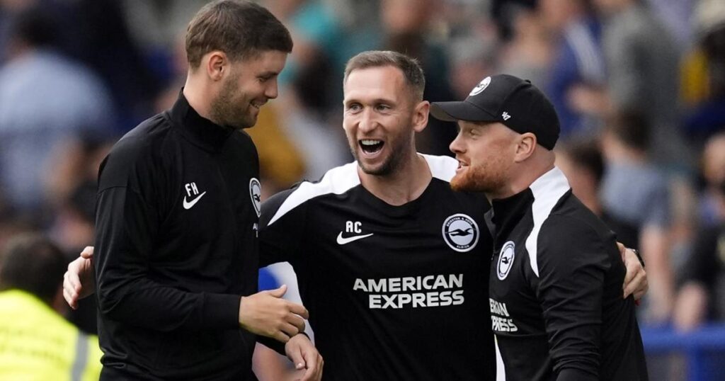 Brighton's James Milner presented with special gift by Andrew Crofts