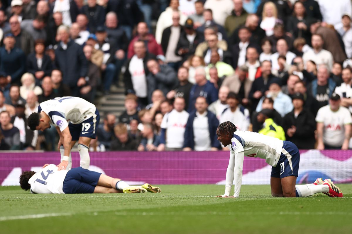 Mathys Tel, right, was injured during Tottenham's Premier League defeat to Nottingham Forest and has now pulled out of France U21 duty
