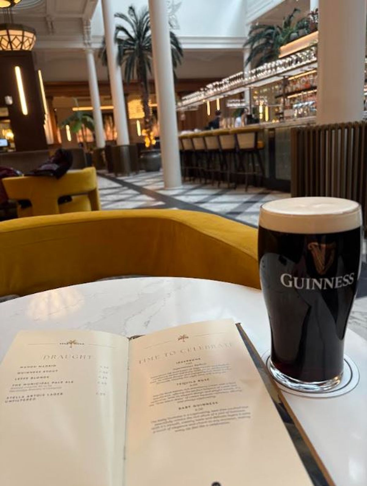 A pint of Guinness in the Municipal Hotel