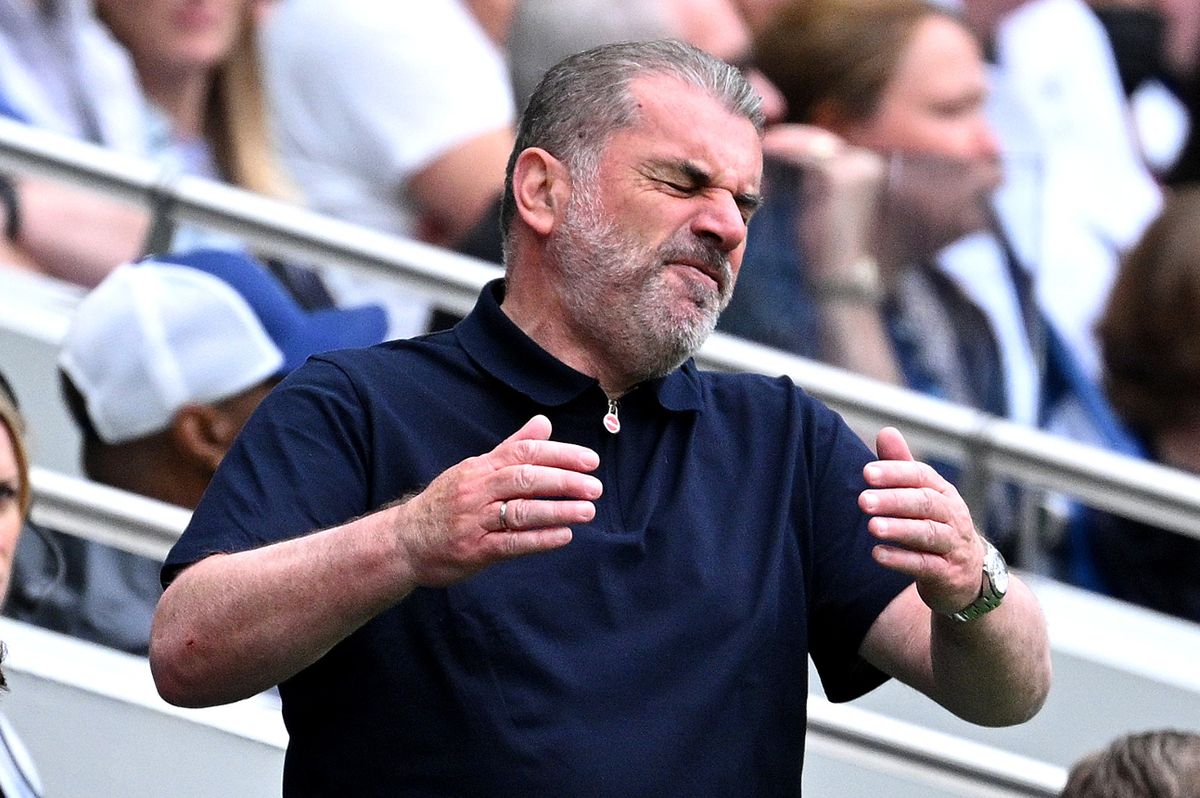 Ange Postecoglou during the Premier League match between Tottenham Hotspur FC and Brighton & Hove Albion FC at Tottenham Hotspur Stadium. 