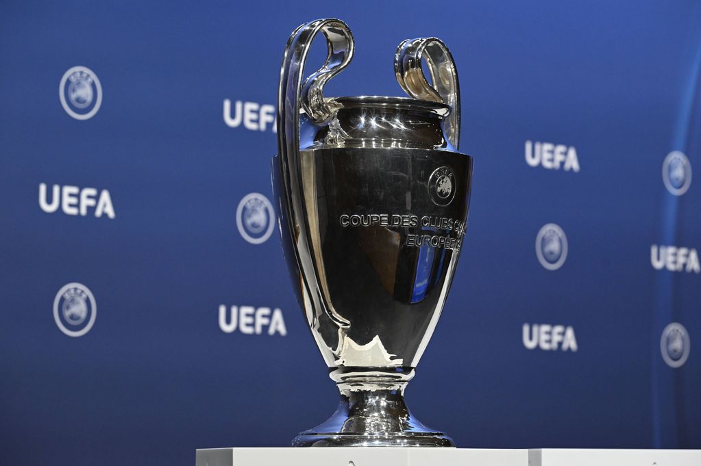 NYON, SWITZERLAND - JUNE 17: A view of the Champions League trophy during the UEFA Champions League 2025/26 First Qualifying Round Draw at the UEFA Headquarters, The House of the European Football, on June 17, 2025 in Nyon, Switzerland (Photo by Kristian Skeie - UEFA)