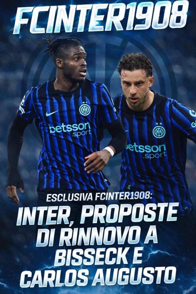 [FCINTER1908, GuarroPas] EXCLUSIVE - Inter, renewal proposals for Bisseck and Carlos Augusto: 2.5 mln for the German, 3.2 mln offer to the Brazilian (because he has Growth Decree). Response awaited and news coming soon.