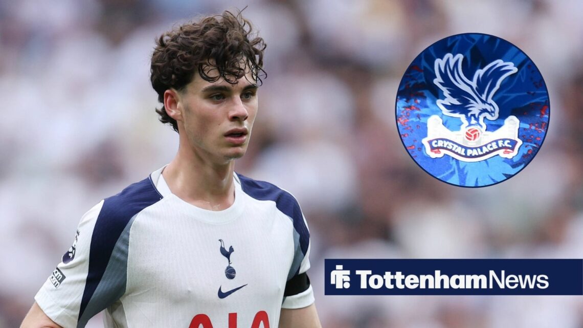 Archie Gray with Crystal Palace badge in circular inset.