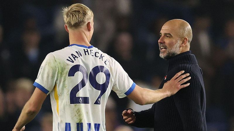 Jan Paul van Hecke is out of contract with Brighton and could join Manchester City