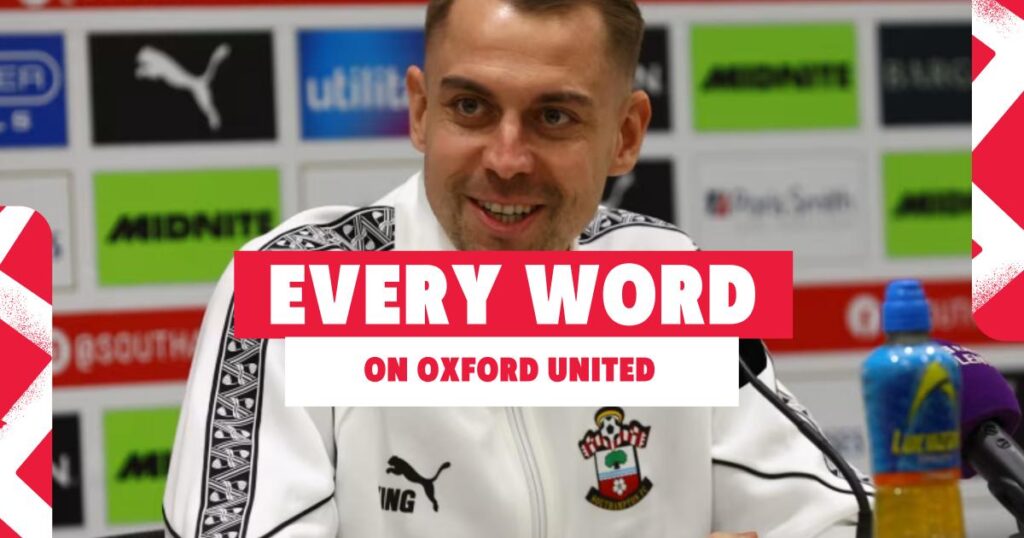 Every word Southampton's Eckert said ahead of Oxford United