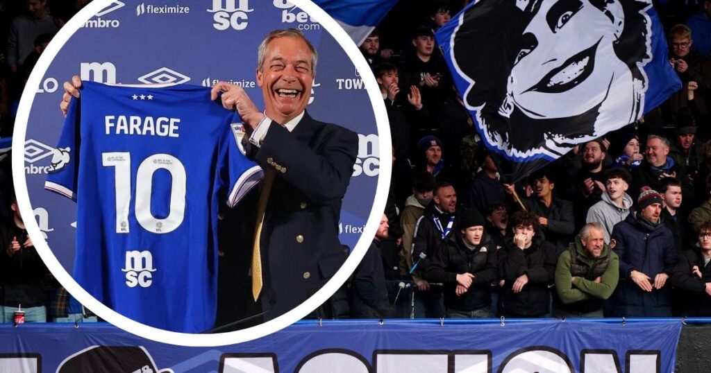 Ipswich Town fans' group Blue Action on Nigel Farage's club appearance