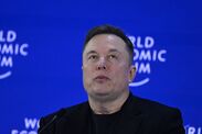 DAVOS, SWITZERLAND - JANUARY 22: Business person Elon Musk delivers a speech during the World Economic Forum Annual Meeting in D