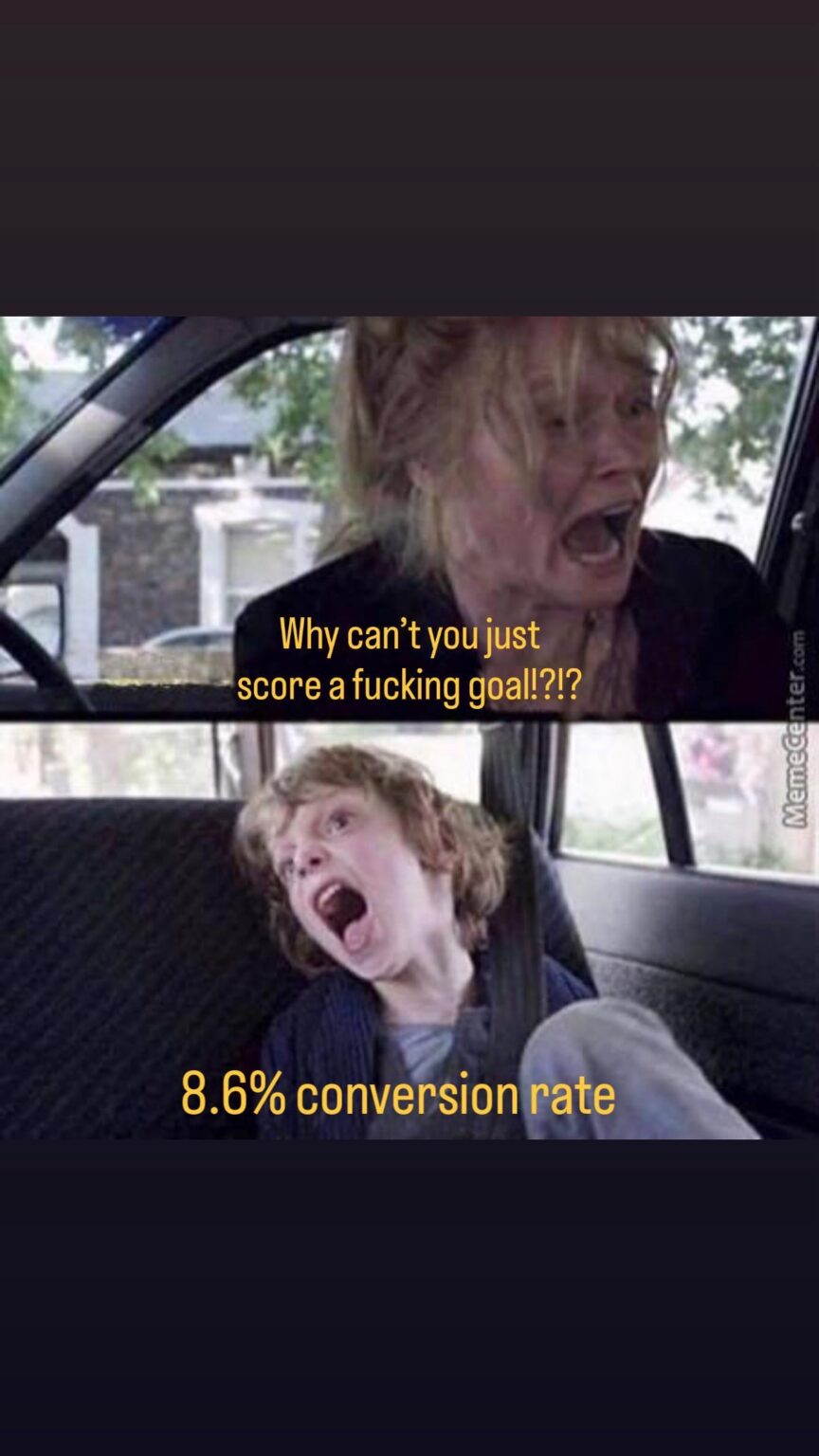 Attacking drill on the training ground for the rest of the season. PLEASE!!!!!!