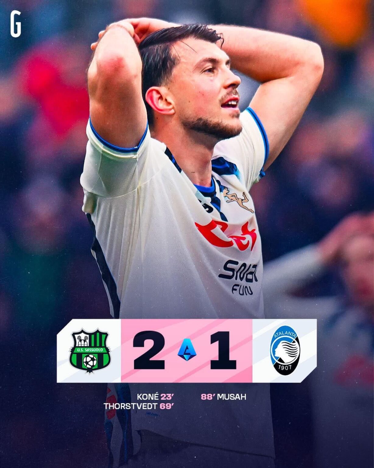 Atalanta put in a heroic performance against Dortmund just days ago, then lost to ten-man Sassuolo today. It shows how hard it is for Italian clubs to maintain the same intensity in both the Champions League and the league. The gap in performance between competitions is simply too big right now.