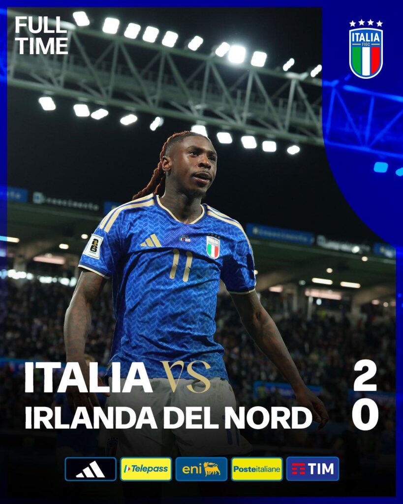 Italy win vs northern ireland