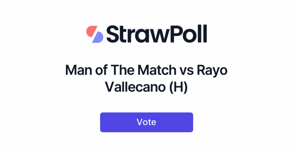 POLL: Man of The Match vs Rayo Vallecano (H)