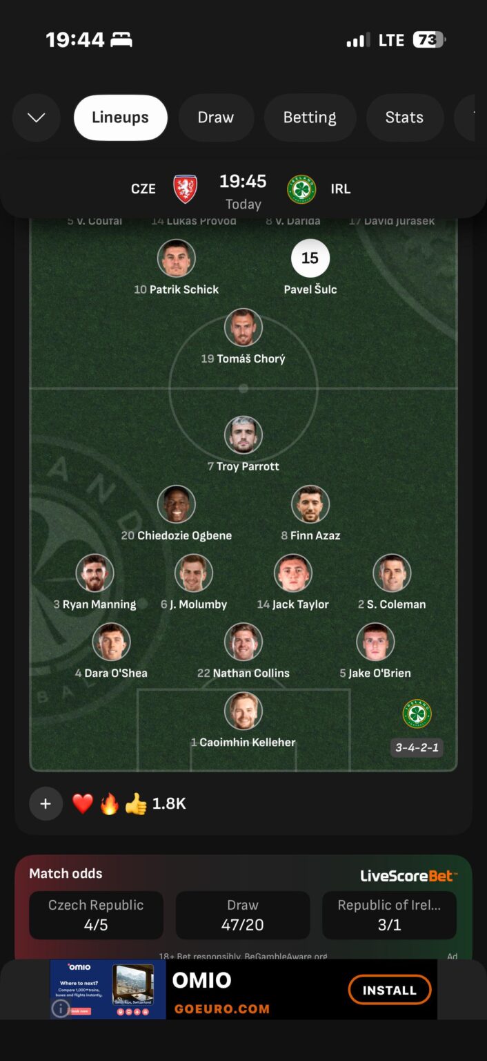 Coleman starts for Ireland