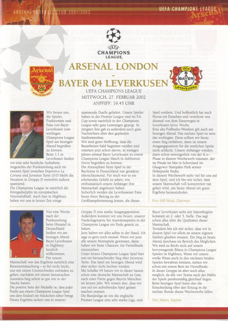 POV: The Gunners are facing off with Die Werkself but it's 2002 🇩🇪🏆