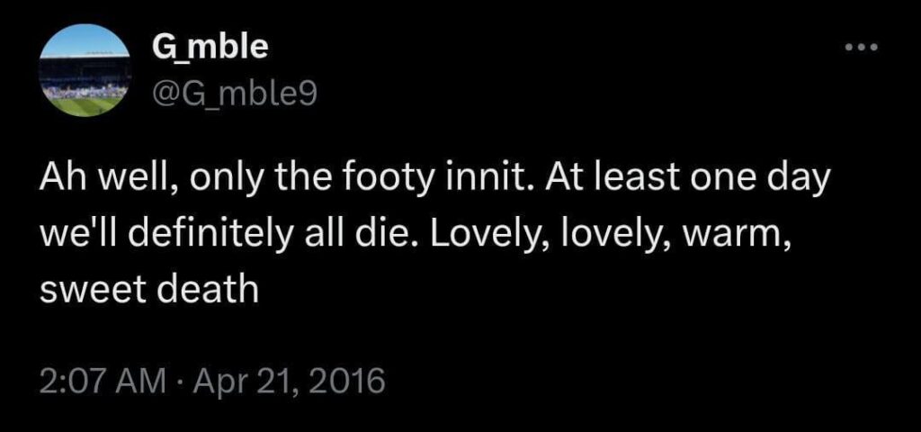 How I've been feeling most of this season