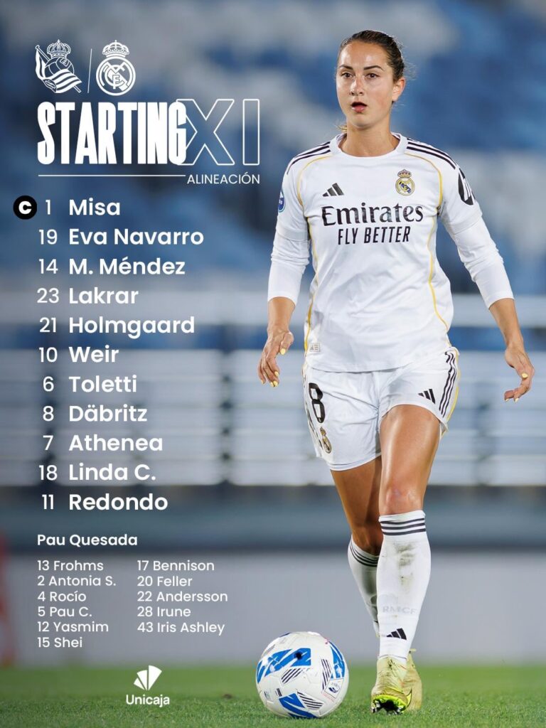 [Fem] Our Starting XI against Real Sociedad (away) | Liga F Match Day 22