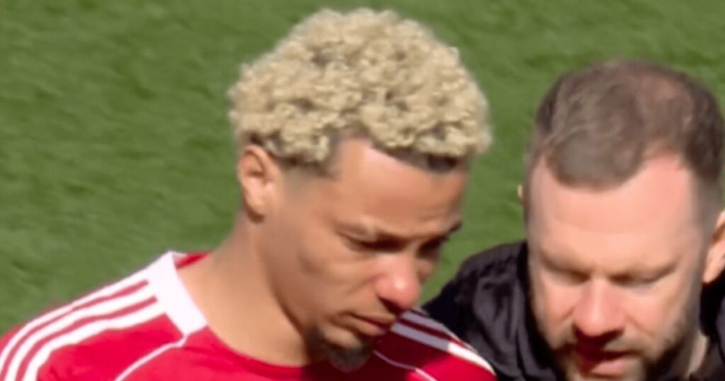 Tearful Hugo Ekitike hobbles off during Liverpool clash vs Brighton