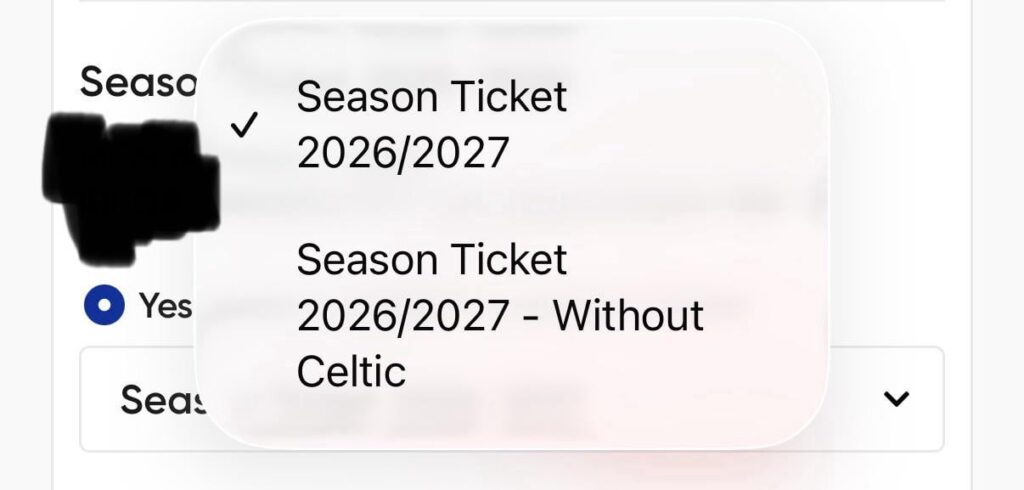 Rangers are offering fans the option to renew STs without the Celtic games included