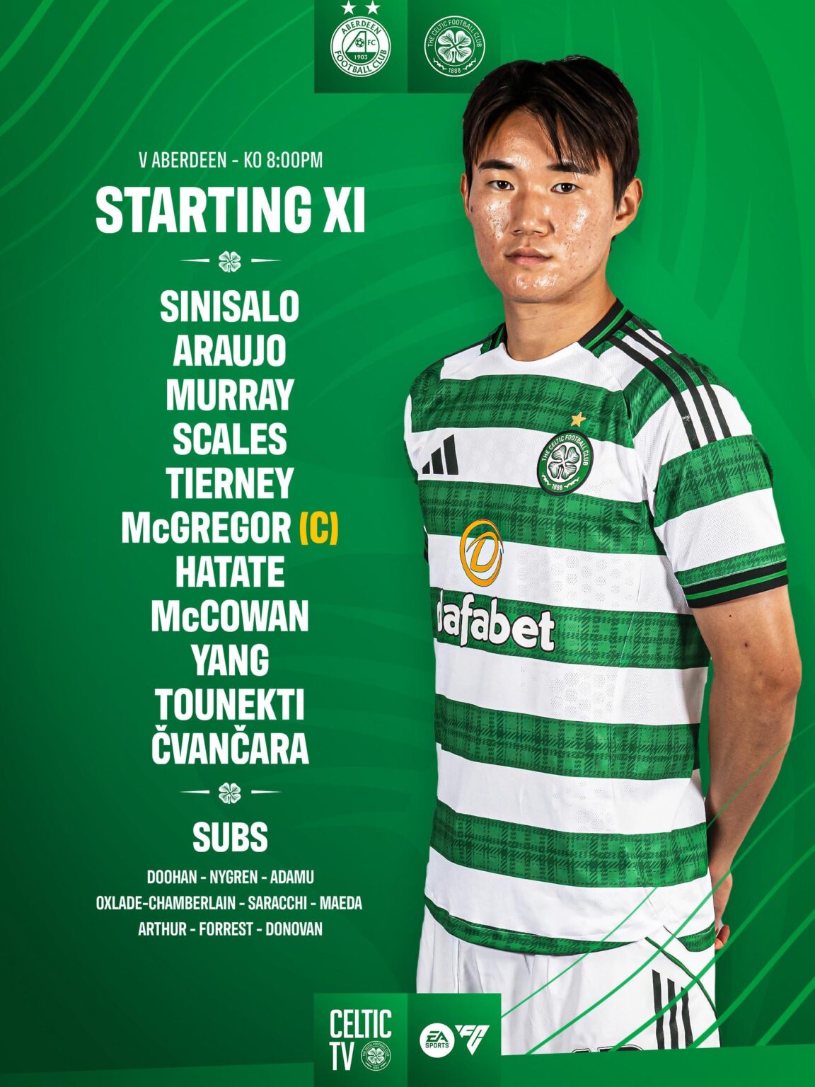 Team to play Aberdeen