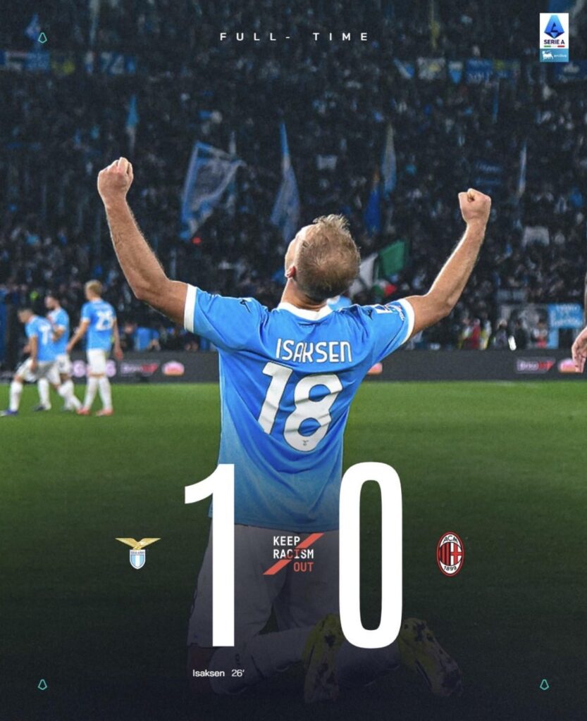 Lazio 1:0 Milan, absolute thriller match. Impressive performance by Lazio