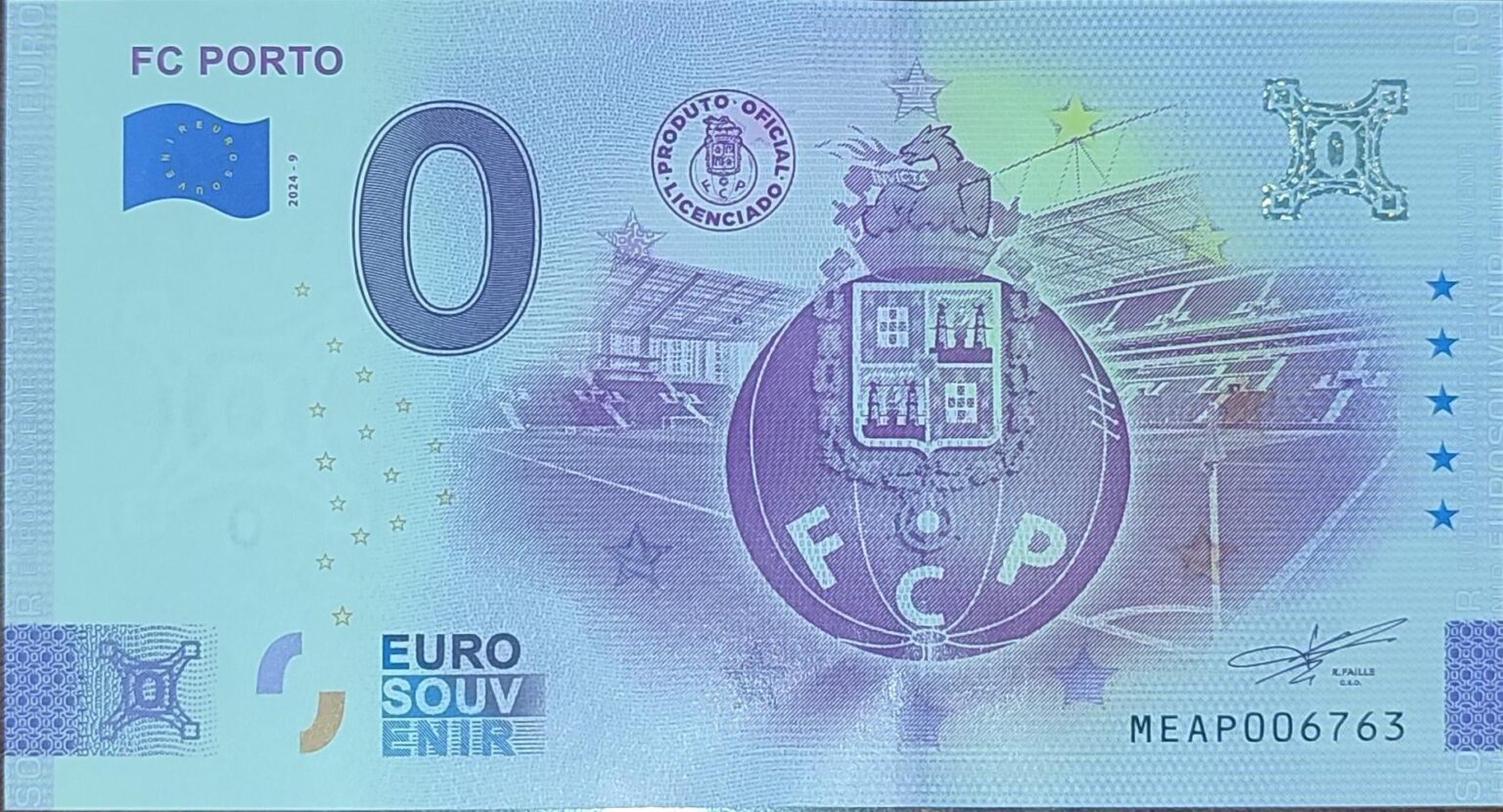 A minha nota de coleção, comprei na loja do FCPorto