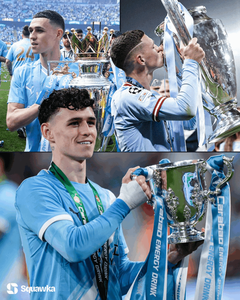 At the age of 25, Phil Foden has already won 18 trophies during his Manchester City career.