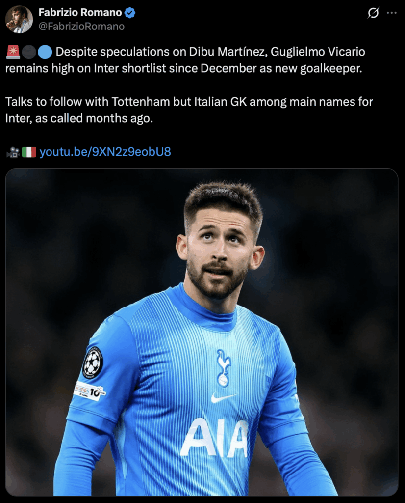 Fabrizio confirms too.....