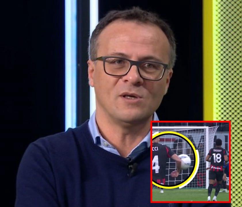 Luca Marelli on potential Inter penalty: According to the FIFA rules adopted by the Serie A championship, the handball is not punishable because the movement is toward the body and not to create an obstacle.
