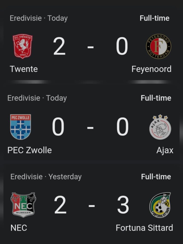 Ajax 'grote winnaar' in strijd om plek 2 met één punt meer dan concurrentie